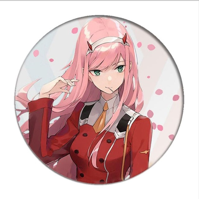 9pcs Anime Badge DARLING in the FRANXX ZERO TWO GORO Pin Brooch Button