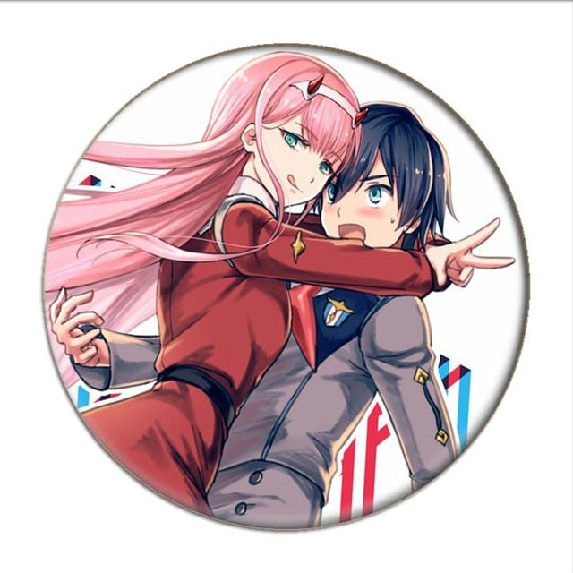 9pcs Anime Badge DARLING in the FRANXX ZERO TWO GORO Pin Brooch Button