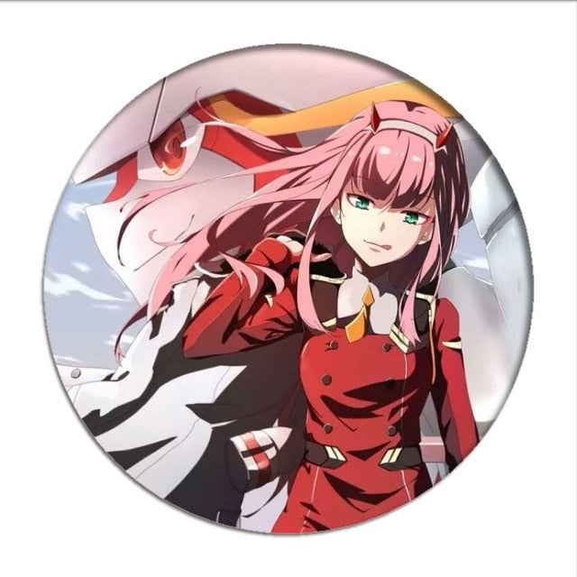 9pcs Anime Badge DARLING in the FRANXX ZERO TWO GORO Pin Brooch Button