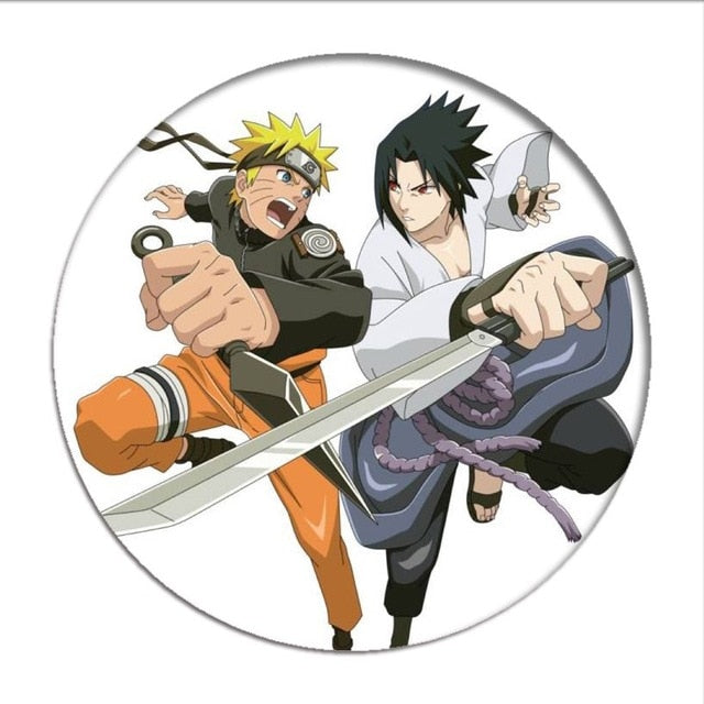 Naruto anime cartoon creative peripheral cute Naruto Sasuke Sakura Kakashi  peripheral brooch new trend badge badge wholesale - AliExpress